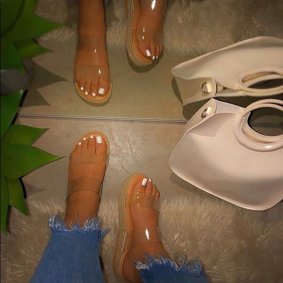 ‼️LAST PAIR ‼️ Clear strap espadrille sandals - Picture 3 of 6